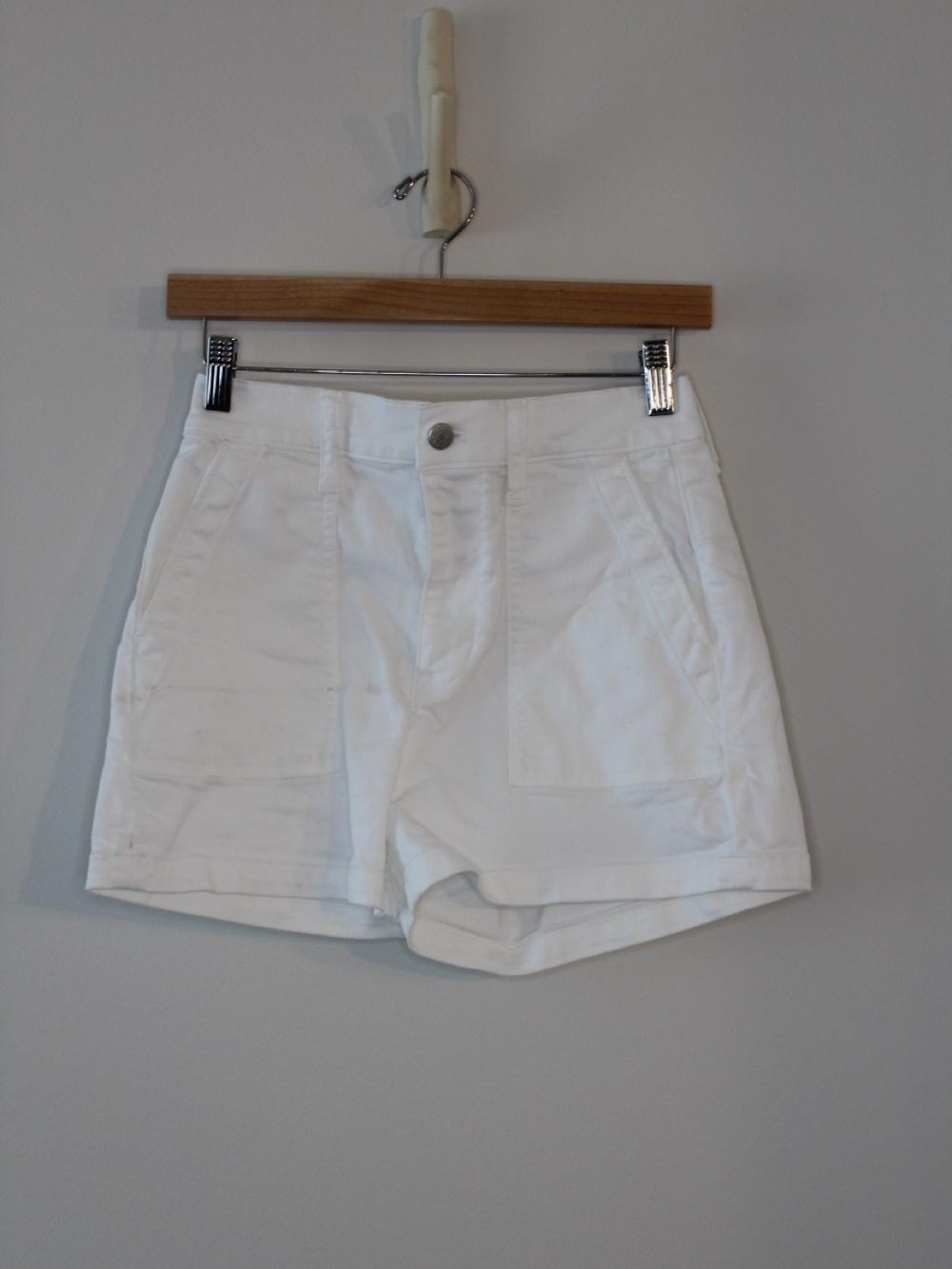 J.Crew Factory White Utility Denim Shorts